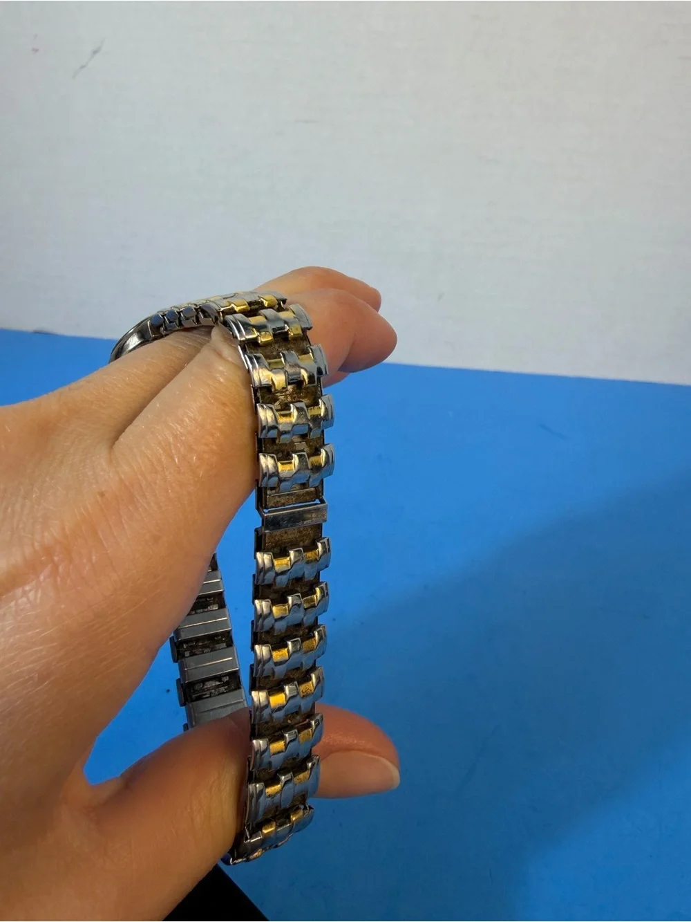 Anne Klein Silver and Gold-Tone Round Dial Watch